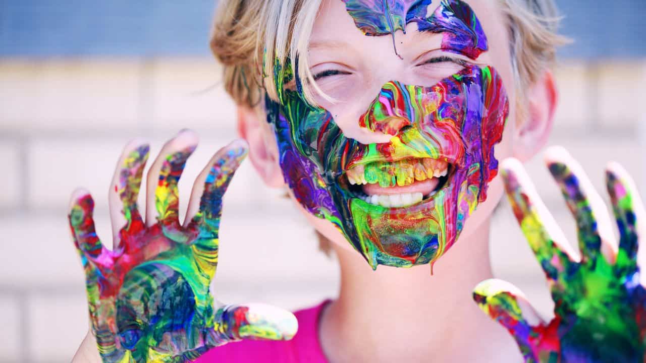 Kids birthday party face paint.